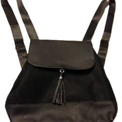 NEW! Backpack Purse with Tassel - Black - Adjustable Shoulder Strap