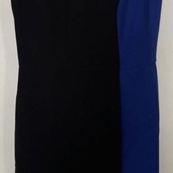 Blue and black dress