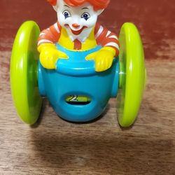 2006 McDonald's happy meal toy rolling counting car with young Ronald McDonald