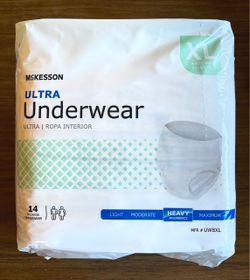 McKesson Ultra Adult Incontinence Underwear, Heavy Absorbency, 68 in - XL