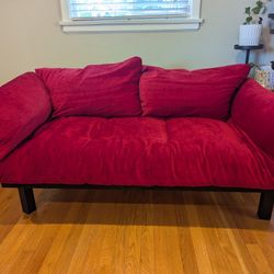 Futon Loveseat Converts Into a Lounger / Bed! | Clean And Well-Maintained!