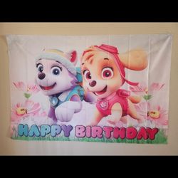 Paw Patrol Birthday Backdrop $8