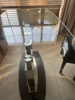 Glass dining room table