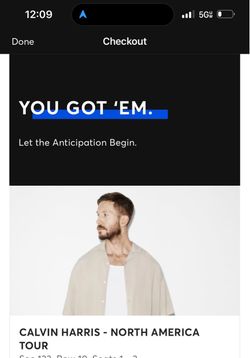 3 tickets for Calvin Harris may 26, 2027 at the Kia forum