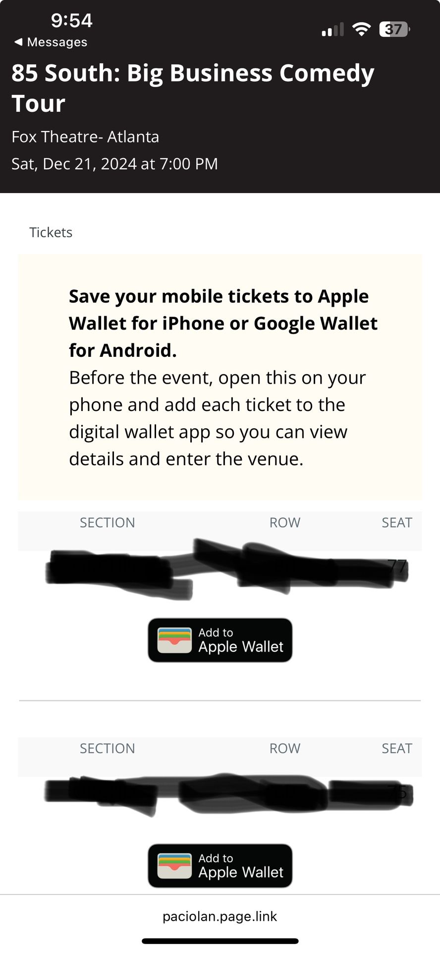 85 South Show Tickets