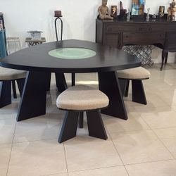 Unique Dining Table With 4 Stools