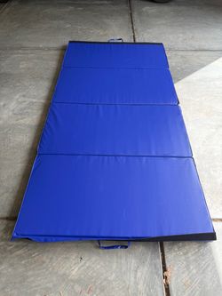 Set of 3 Folding Gymnastics/Exercise Mats – Blue