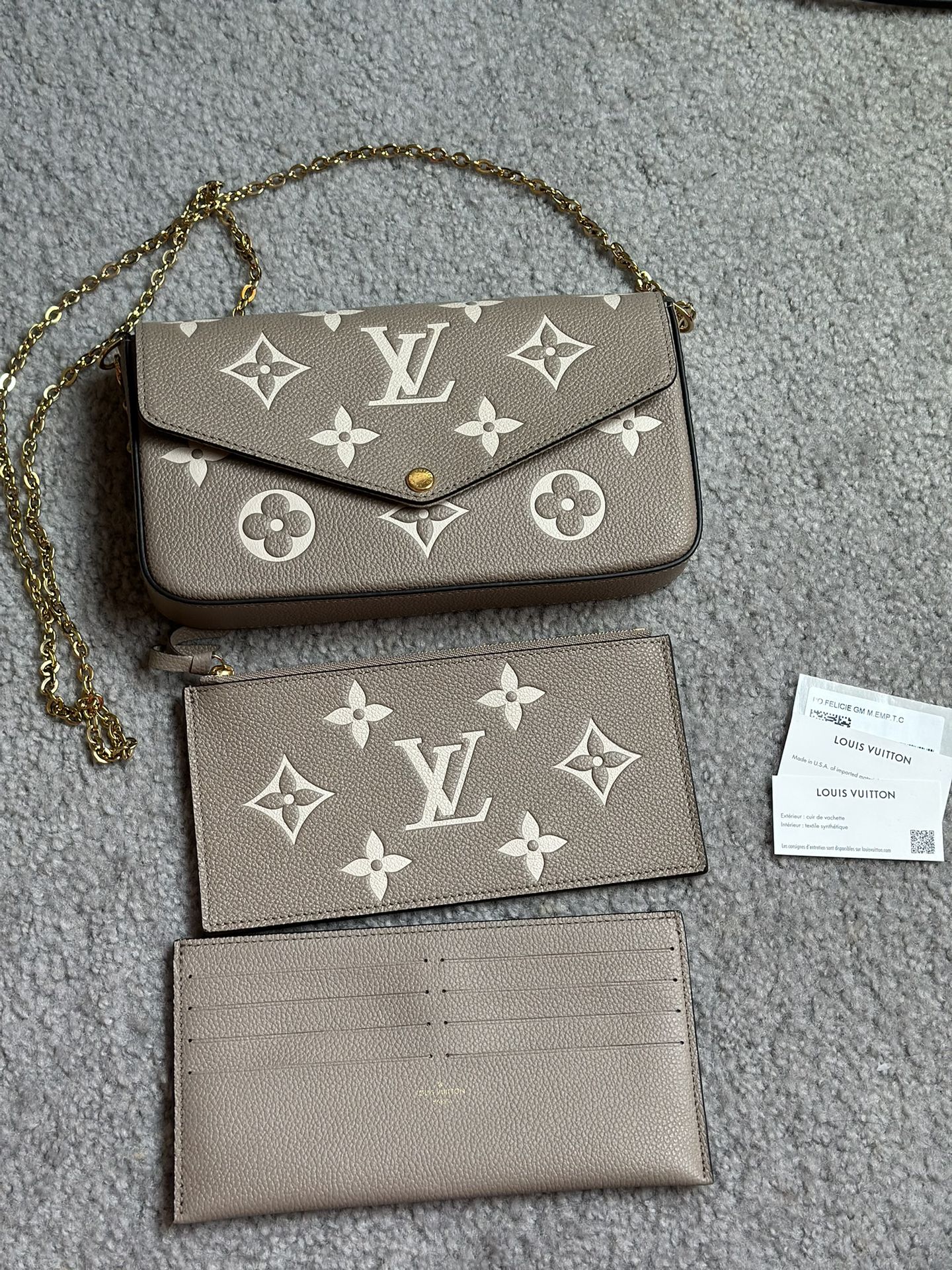 Louis Vuitton Felicie Pochette Monogram Empreinte Leather Bag for