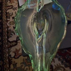 Uranium glass vagina ashtray perfect condition