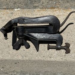 Antique E.C. Stearns Swivel, Tiltable Saw Sharpening Vise, patented in 1899