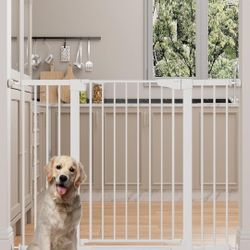 36" Extra Tall 29.7"-51.5" Baby Gate for Stairs, Easy Wall Through Dog Gates for Doorways Extra Wide, Pressure Mounted Tall Pet Gate Indoor, Safety Au