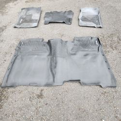 Husky Floor Liners, and Gearbox, Fit 2014 GMC SIERRA Double Cab