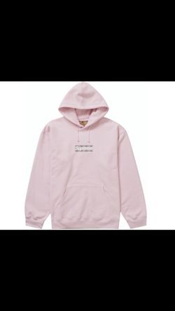Supreme Burberry Box Logo Hooded Sweatshirt Pink Sz XXL