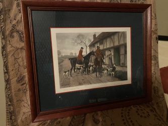 Colored Print Goodwin Kilburne Copyright 1901 Lithograph Hunting Incidents Today