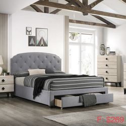 Full Bed Frame With Storage
