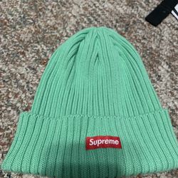 Mint green overdyed supreme beanie