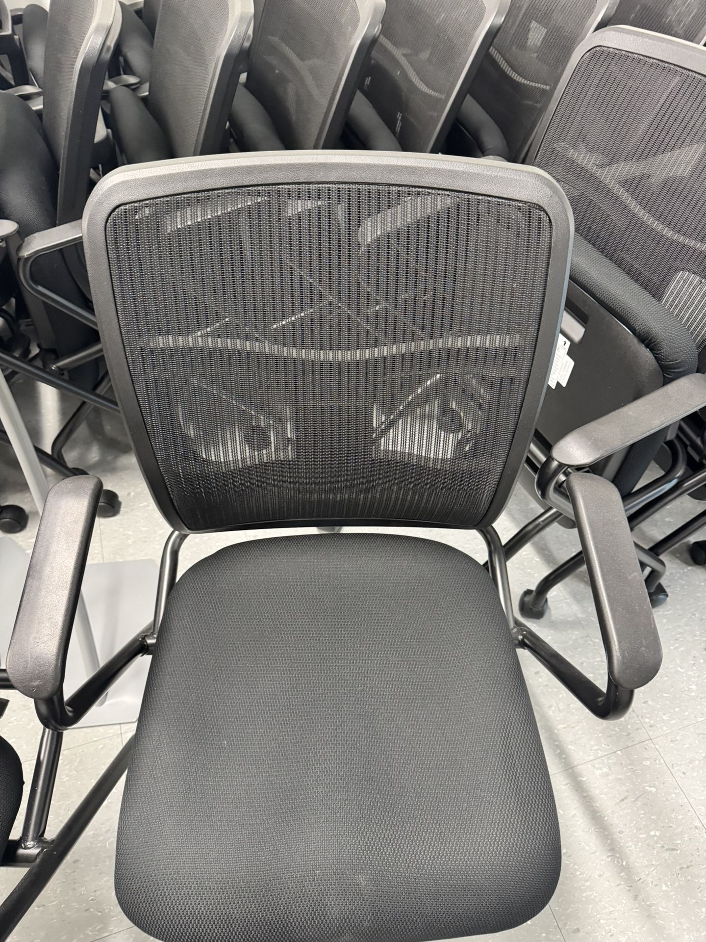 Lorell LLR84374 Mesh back nesting chairs