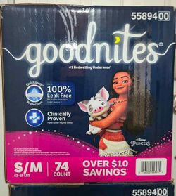 Goodnites Nighttime Diaper - S/M - 74 Count