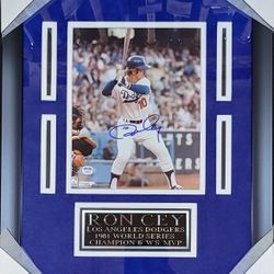 Dodgers Ron Cey Signed,  PSA-Certified Photo Display Piece-30 Others 
