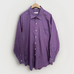 Peter Millar Summer Comfort Long Sleeve Plaid Sz 2XL Shirt Men Golf Soft Crown