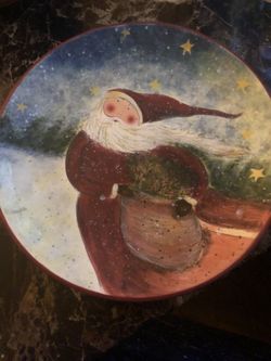 Christmas Santa Claus plate