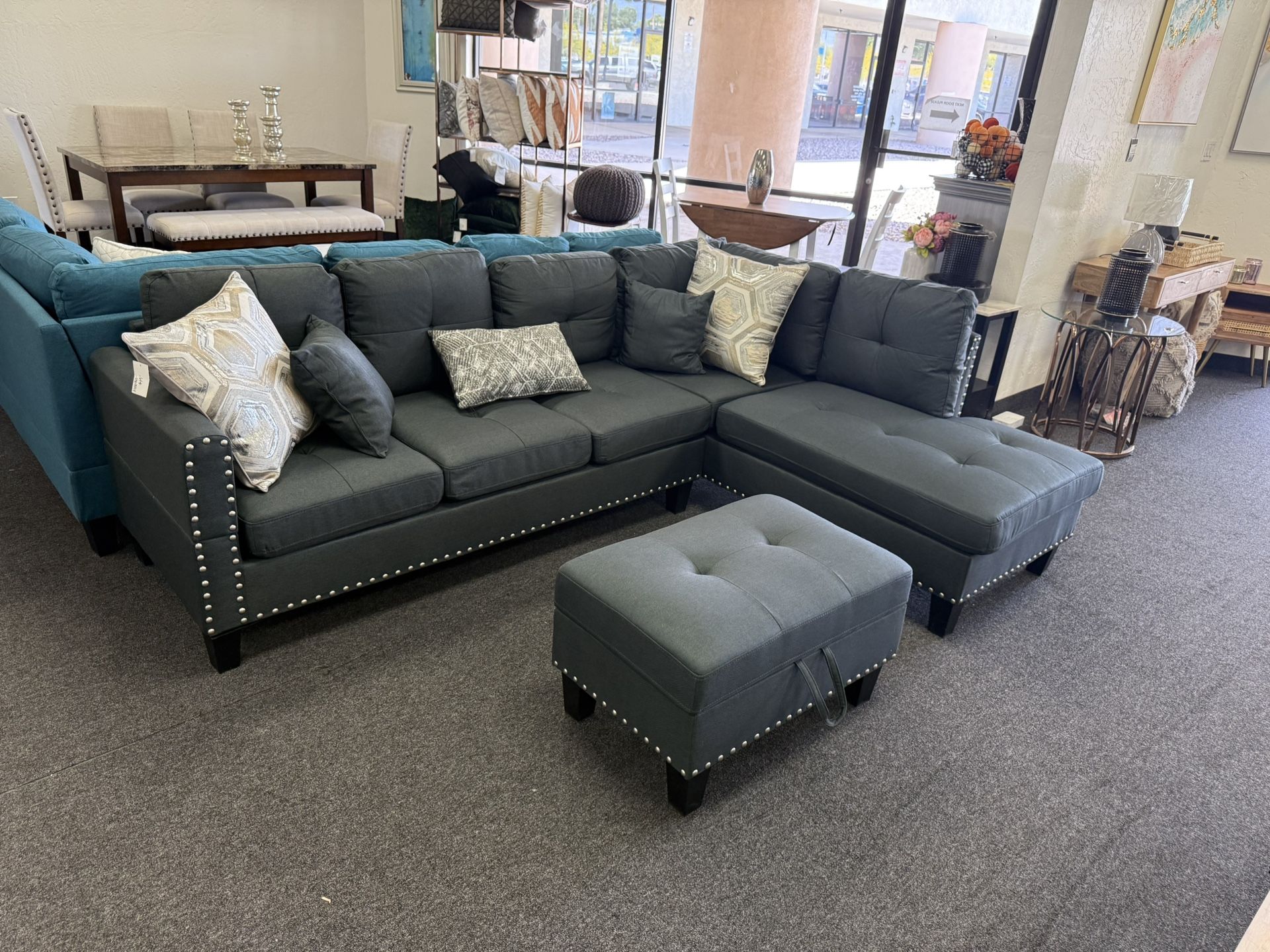Sectional With Storage Ottoman