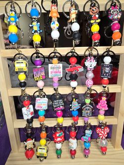 Handmade Beaded Charm Keychains Assorted Designs