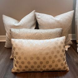 Set Of 4 Neutral Decorative Pillows
