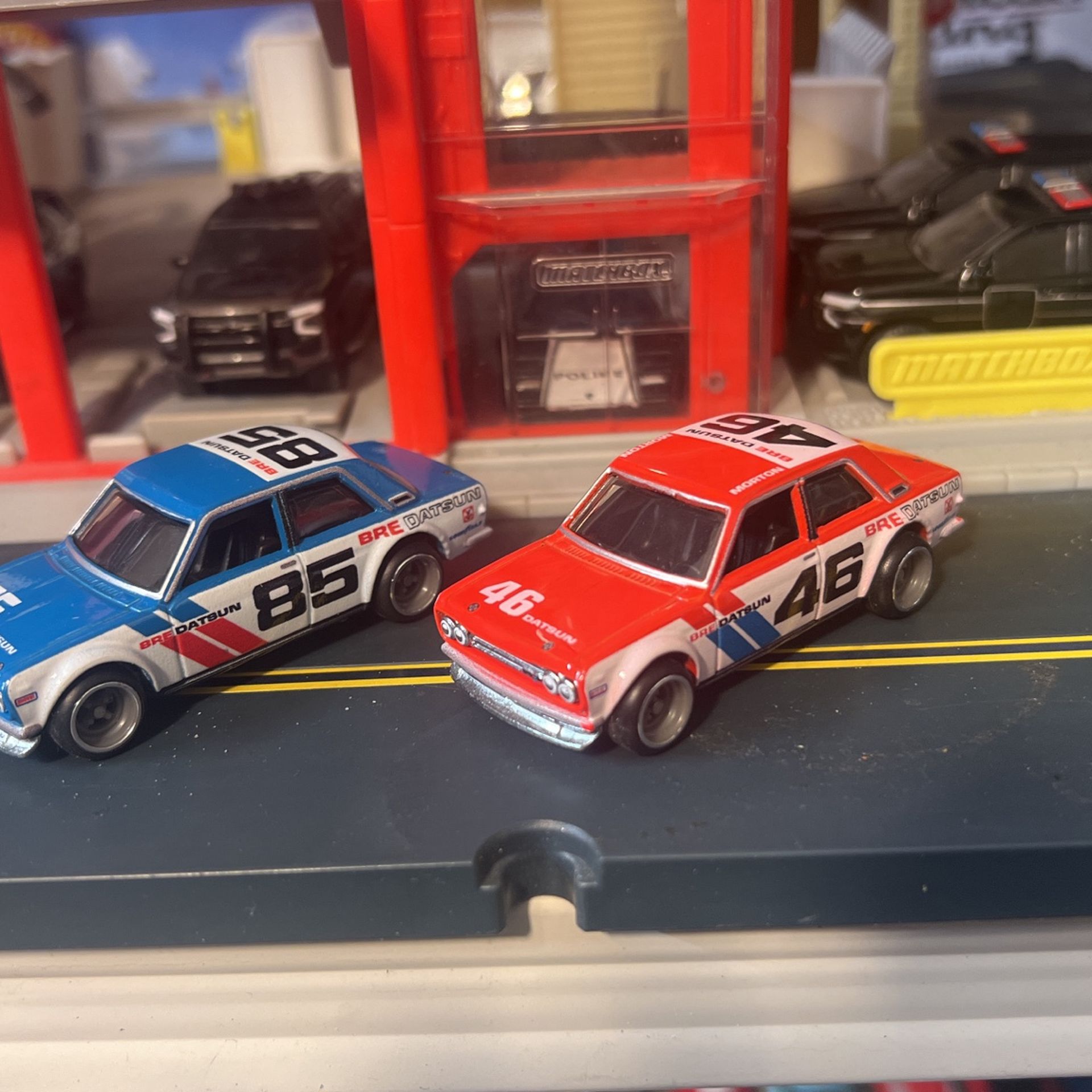 (2) Hotwheel Datsun Bluebird Race Cars