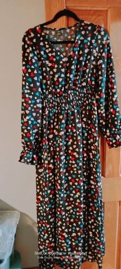 Maxi heart print dress -size L