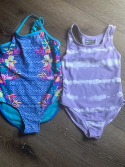Lote de 2 Trajes de Baño para Niña Talla 6 (Eddie Bauer y Wonder Nation)