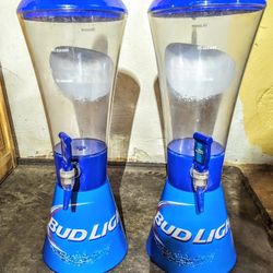 Bud Light Super Tube 128 Oz Bar Dispensing Tap Towers (Set of 2)