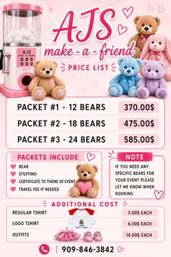 Stuffed animal bear party