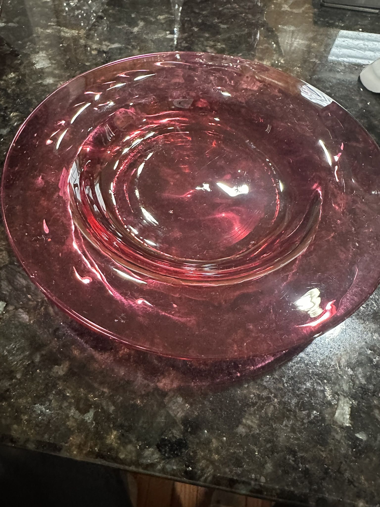 Vintage Ruby Red Saucers