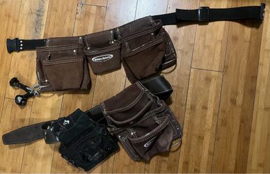 McGuire-Nicholas Leather Tool Belt Set w/ Suspenders & Pouches