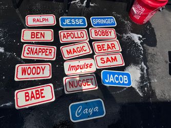 15 Vintage Name Plaques Signs