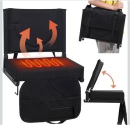 Heated Stadium Seats with Backrest and Cushion