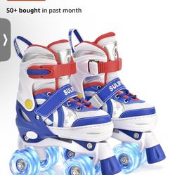 Adjustable SM Rare Light up Space Roller Skates for Girls Boys Unisex