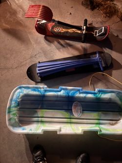 Snow scooters and sled