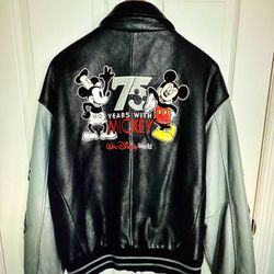 2001 vintage 75 year Disney leather jacket