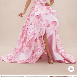 Fashion Nova  Satin Pink/Combo Gown