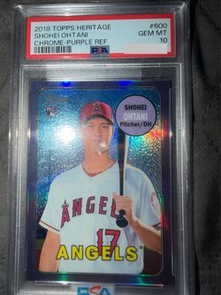 2018 Topps Heritage Shohei Ohtani Chrome Purple Refractor RC PSA 10
