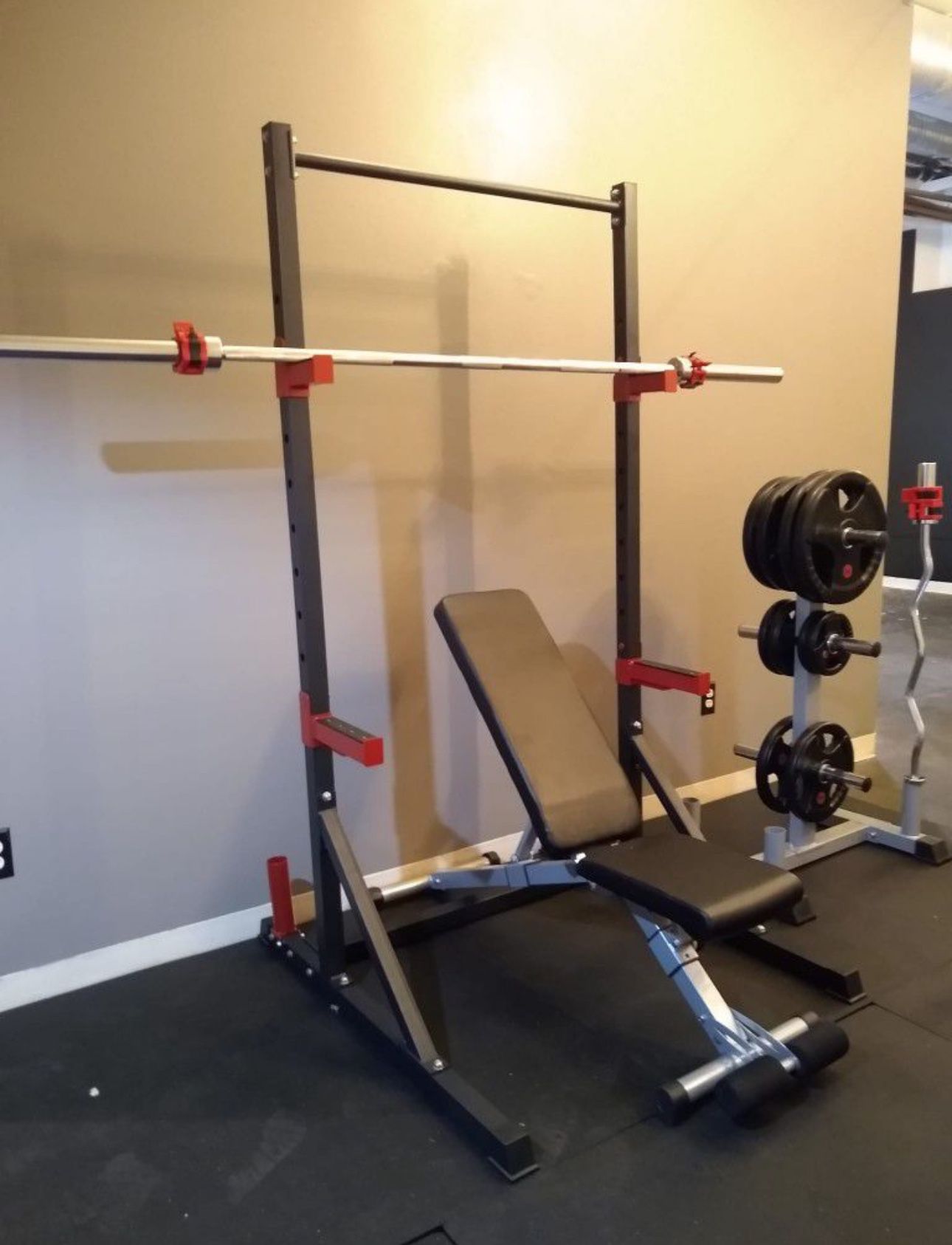 Squat Rack , Adjustable Bench , Weight Rack Ez Curl Bar For Your Weights olympic barbell 