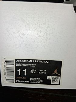 Jordan 4 White Thunder Sz 11 in Haltom City