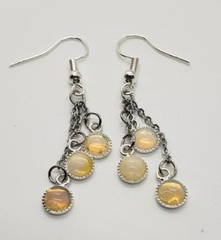 Natural Moonstone Dangle Earrings