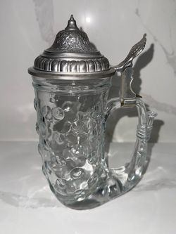 Vintage 1970s BMF West Germany Glass Beer Stein