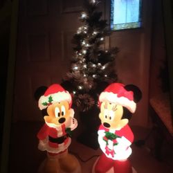Mickey And Minnie Mouse Lighted Blow Molds