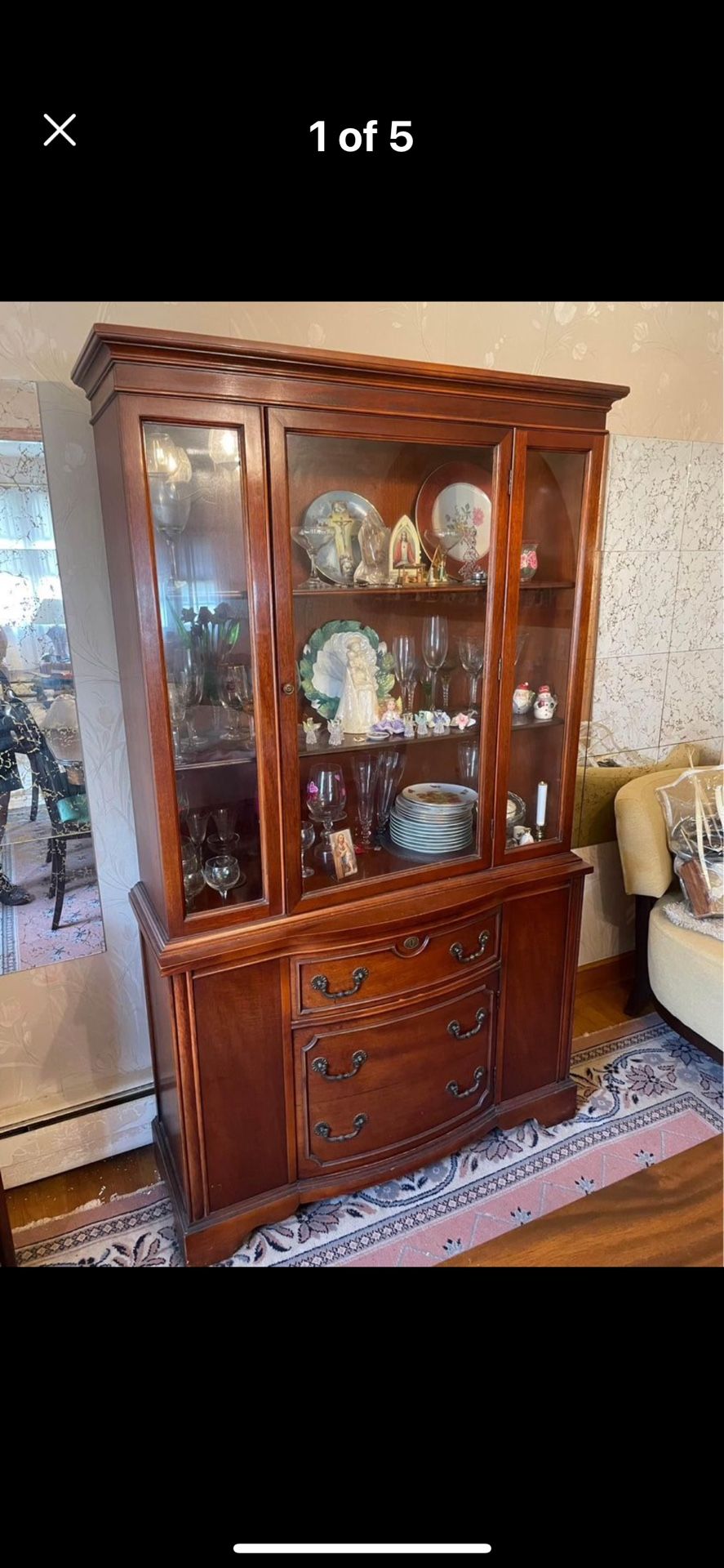 Custom Mahogany Dining Cabinet