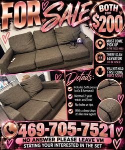 Sofa & Loveseat Set – $200 OBO | Must Pick Up