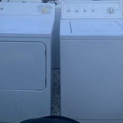 Kenmore Washer And GE   Dryer Set White Working Perfectly Fine 